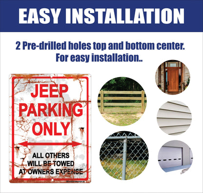 Jeep Parking Only Sign – alternate product view