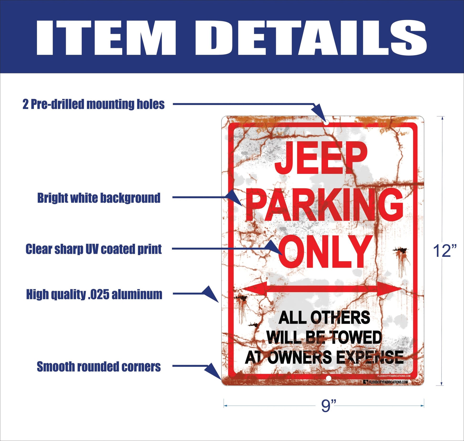 Jeep Parking Only Sign – alternate product view
