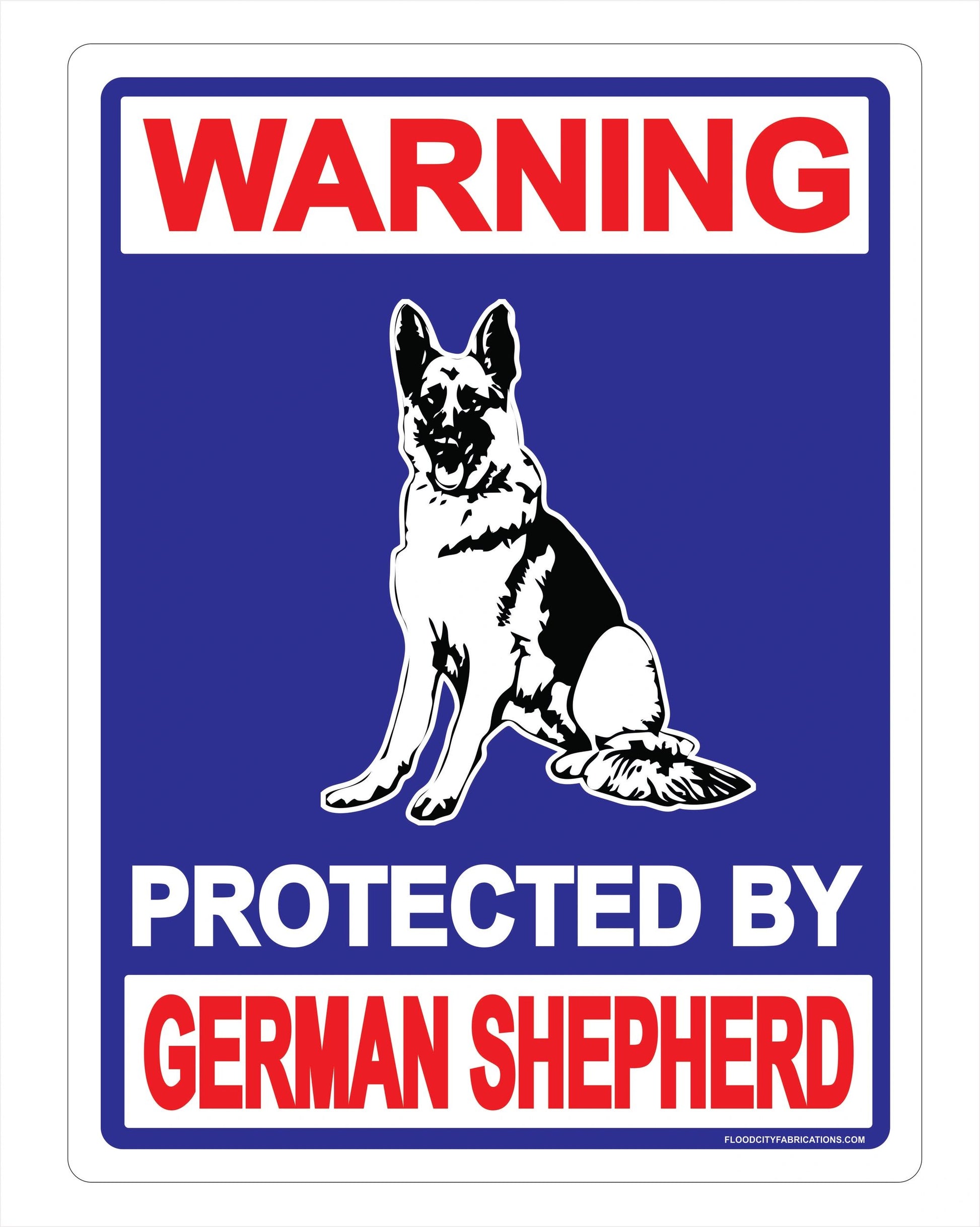 Protected By German Shepherd Sign Warning Beware Of Dog – alternate product view