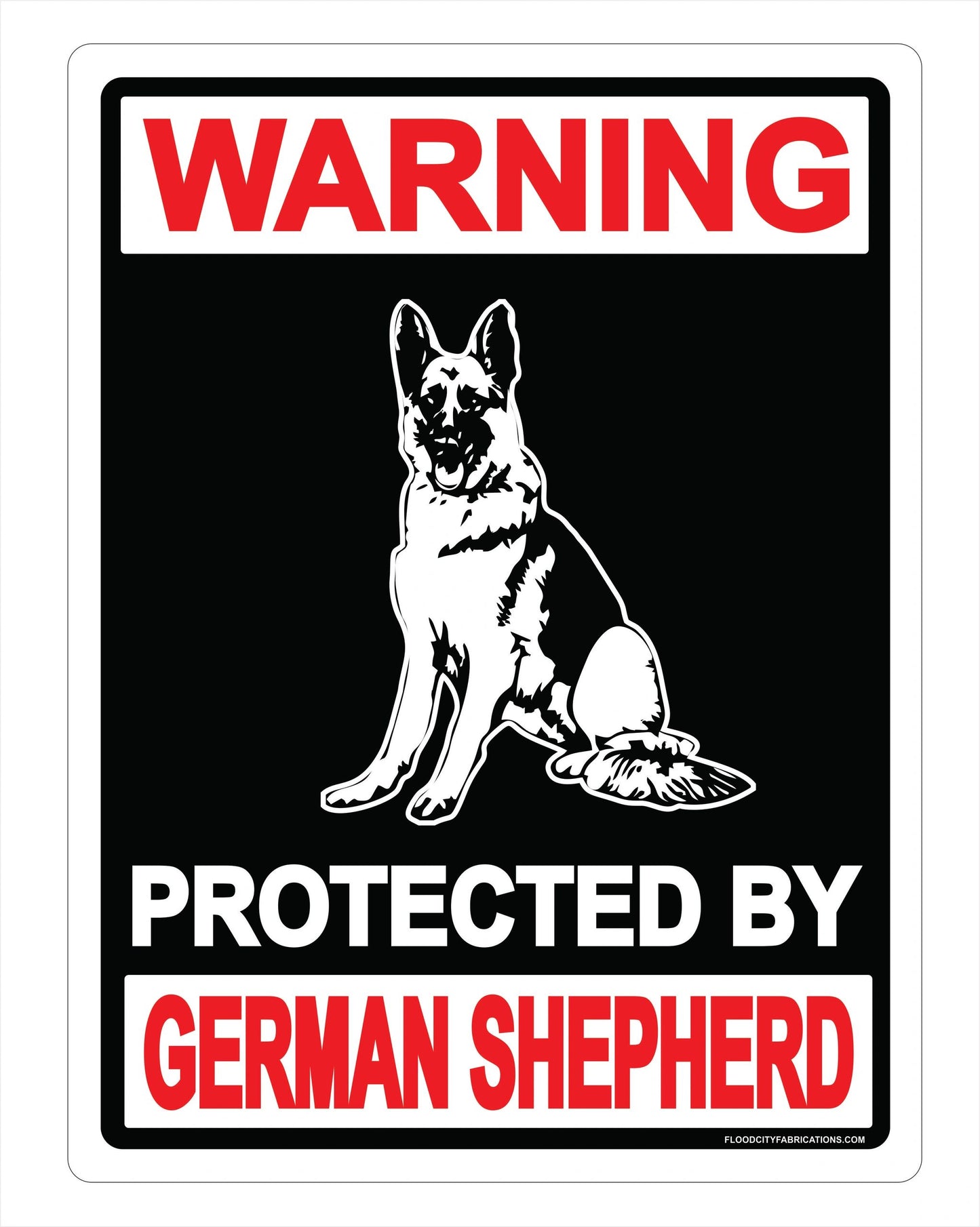 Protected By German Shepherd Sign Warning Beware Of Dog – alternate product view