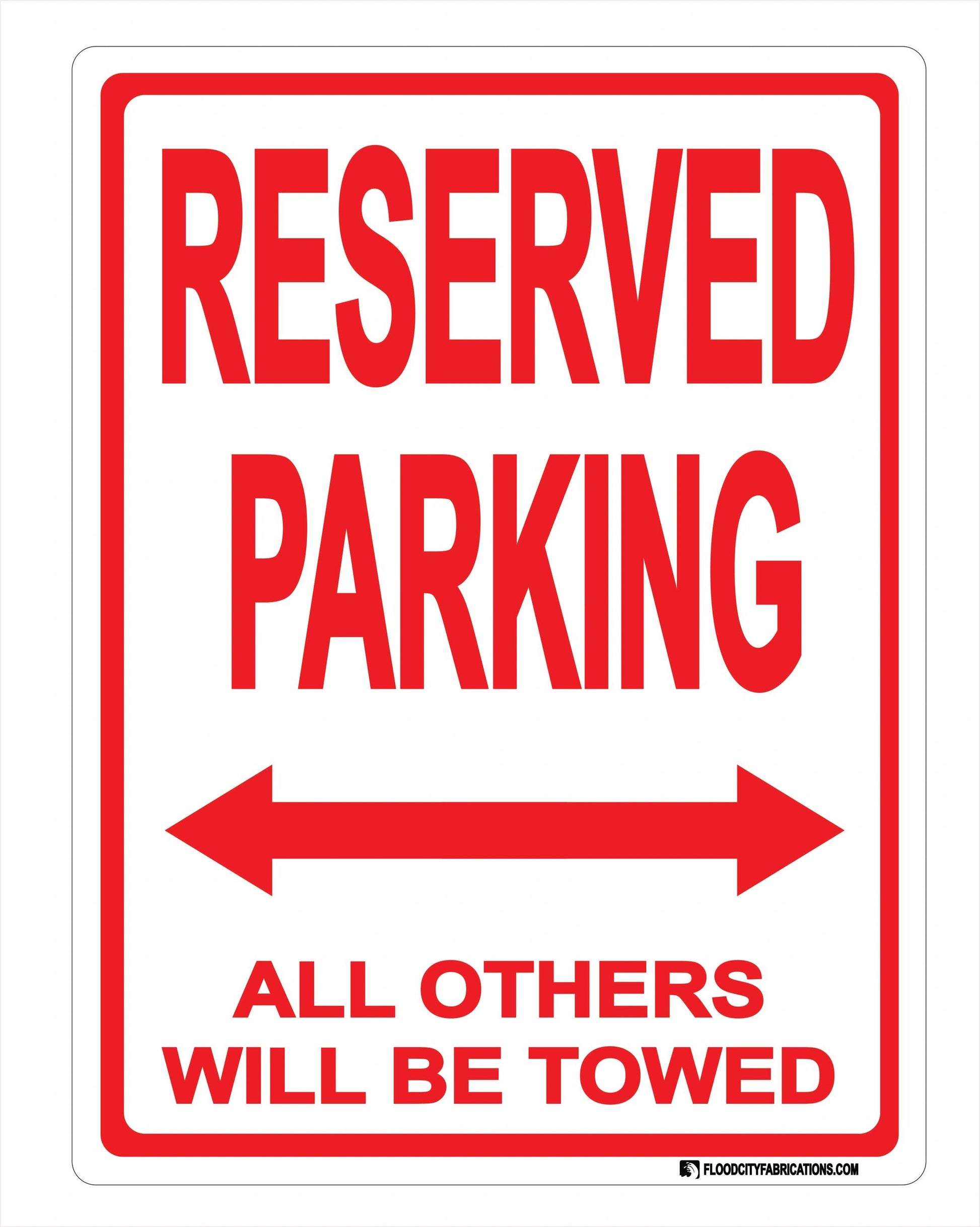 Reserved Parking Sign All other will be towed For Business – alternate product view