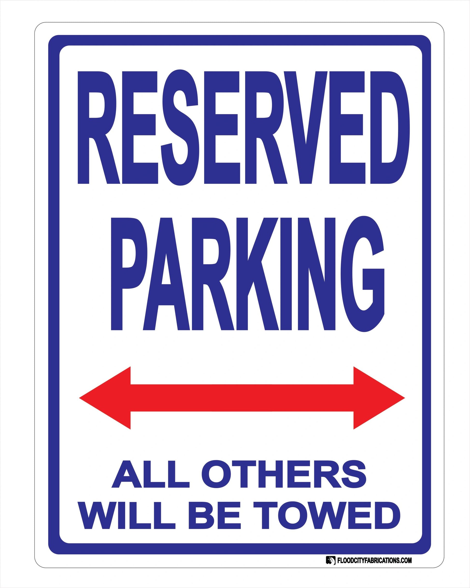 Reserved Parking Sign All other will be towed For Business – alternate product view