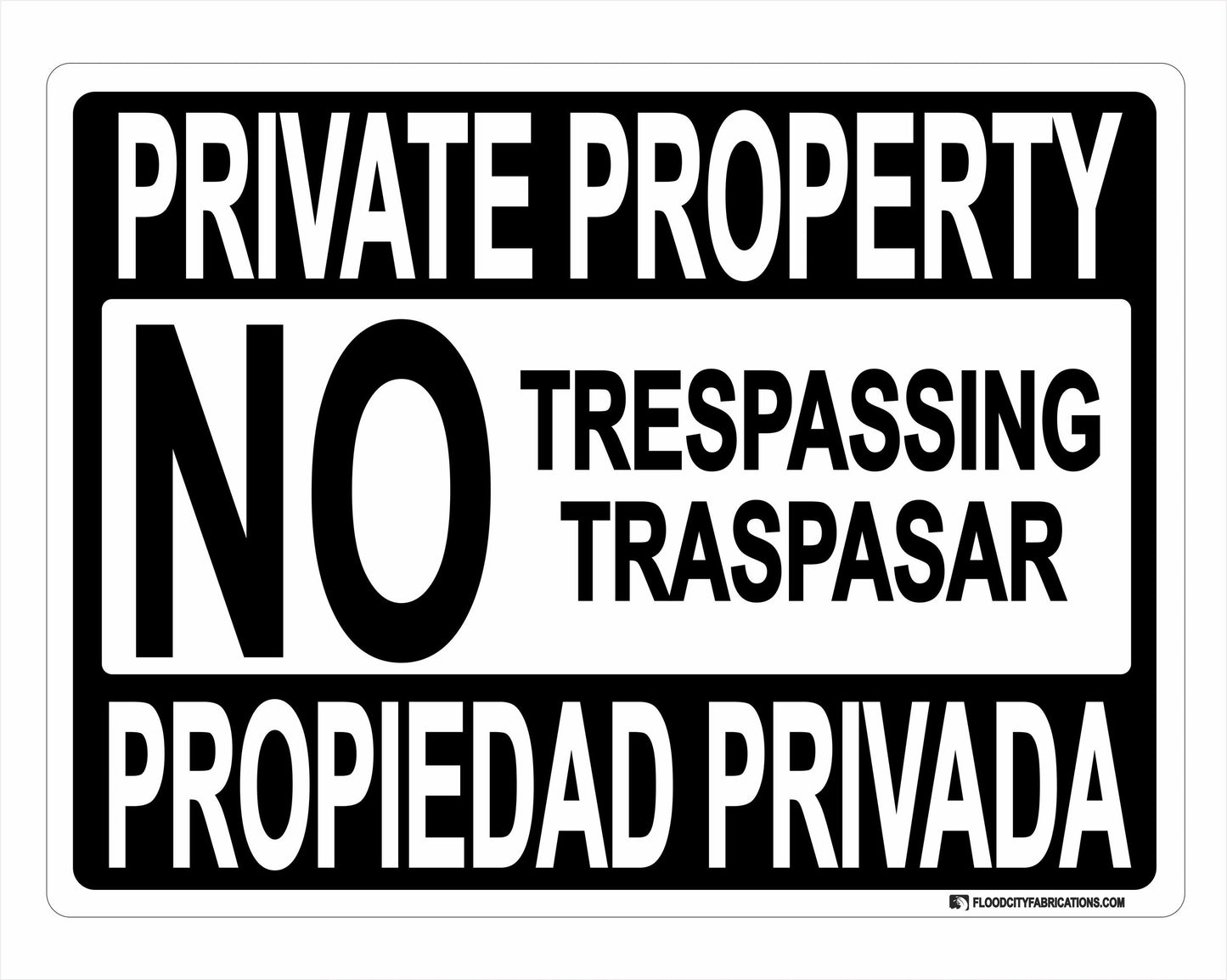 Private Property Spanish and English Sign Propiedad Privada – alternate product view