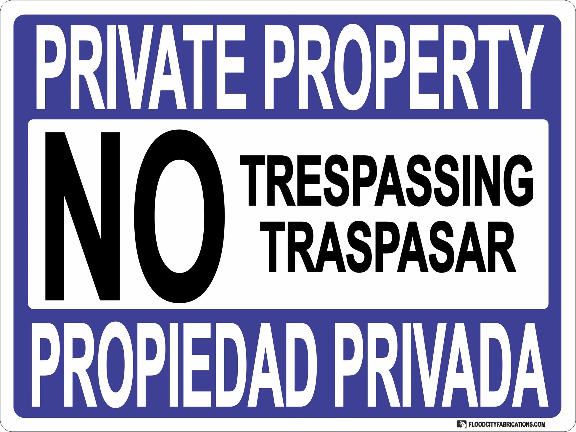 Private Property Spanish and English Sign Propiedad Privada – alternate product view