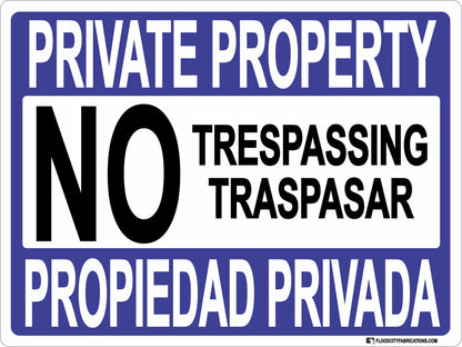 Private Property Spanish and English Sign Propiedad Privada – alternate product view