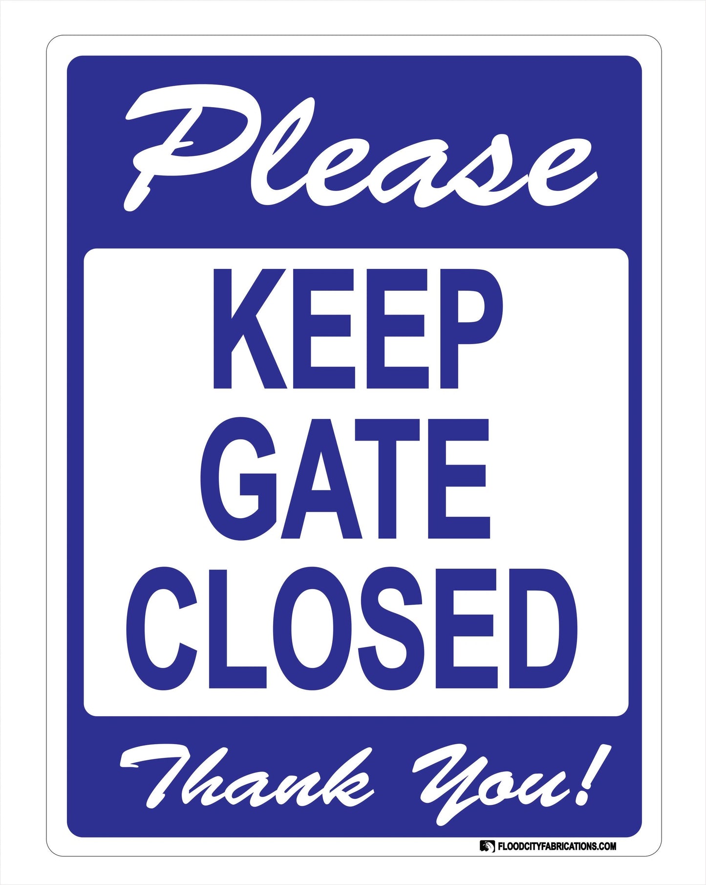 Please Keep Gate Closed Sign for Animals Garden Residence – alternate product view