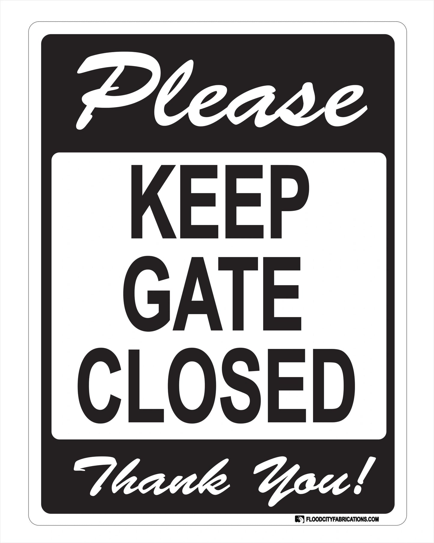 Please Keep Gate Closed Sign for Animals Garden Residence – alternate product view