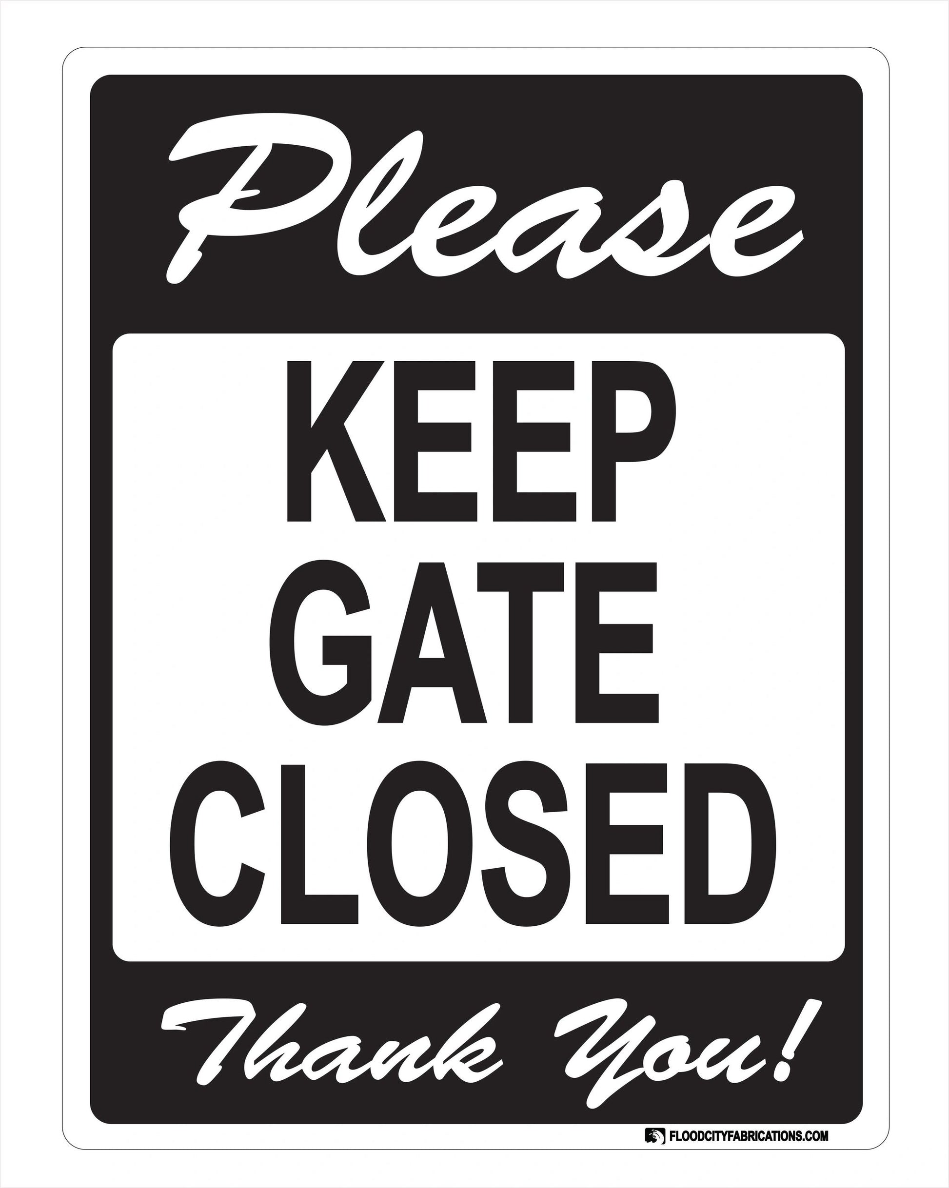 Please Keep Gate Closed Sign for Animals Garden Residence – alternate product view