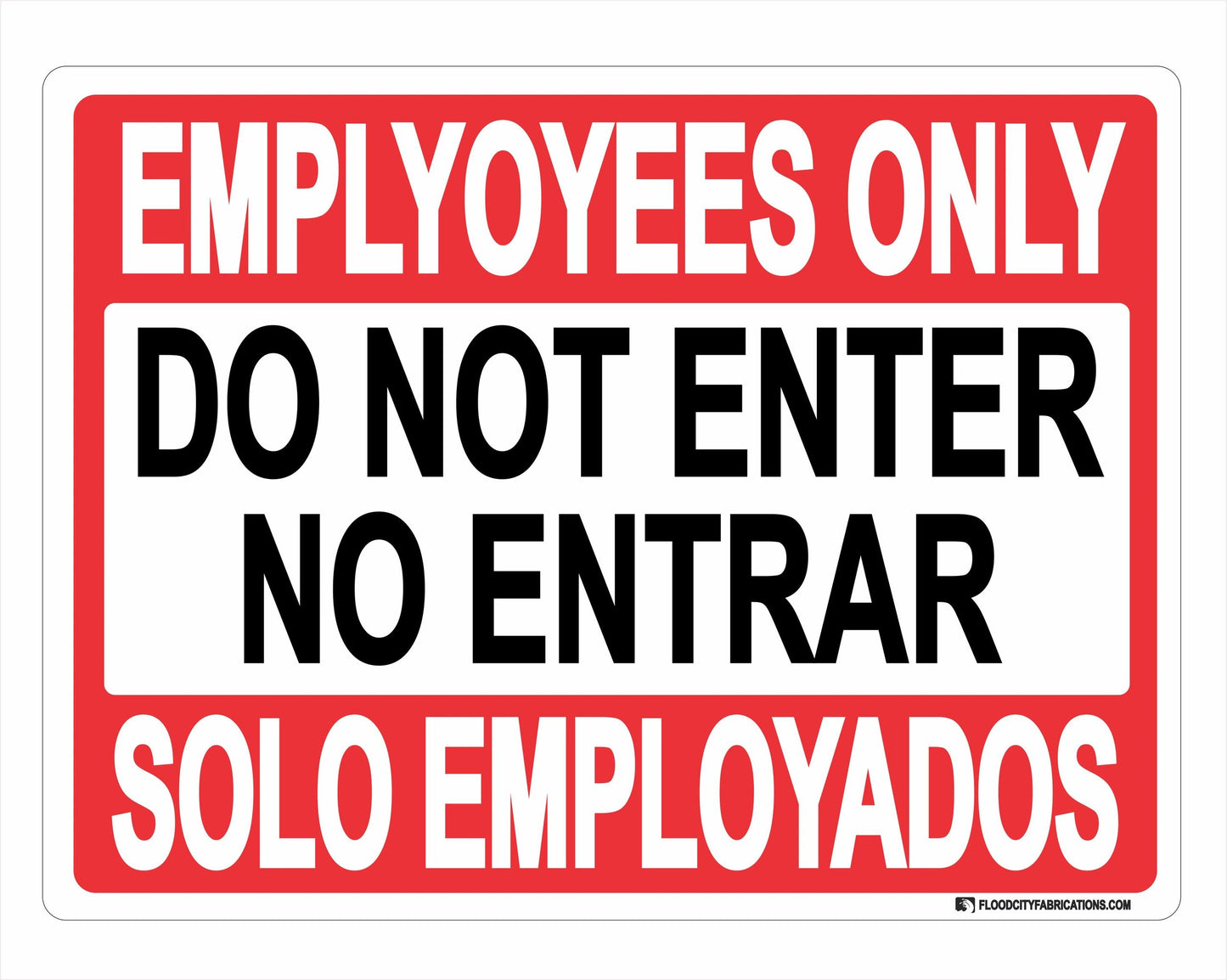 Solo Employados No Entrar Firmar Spanish Employees Only – alternate product view