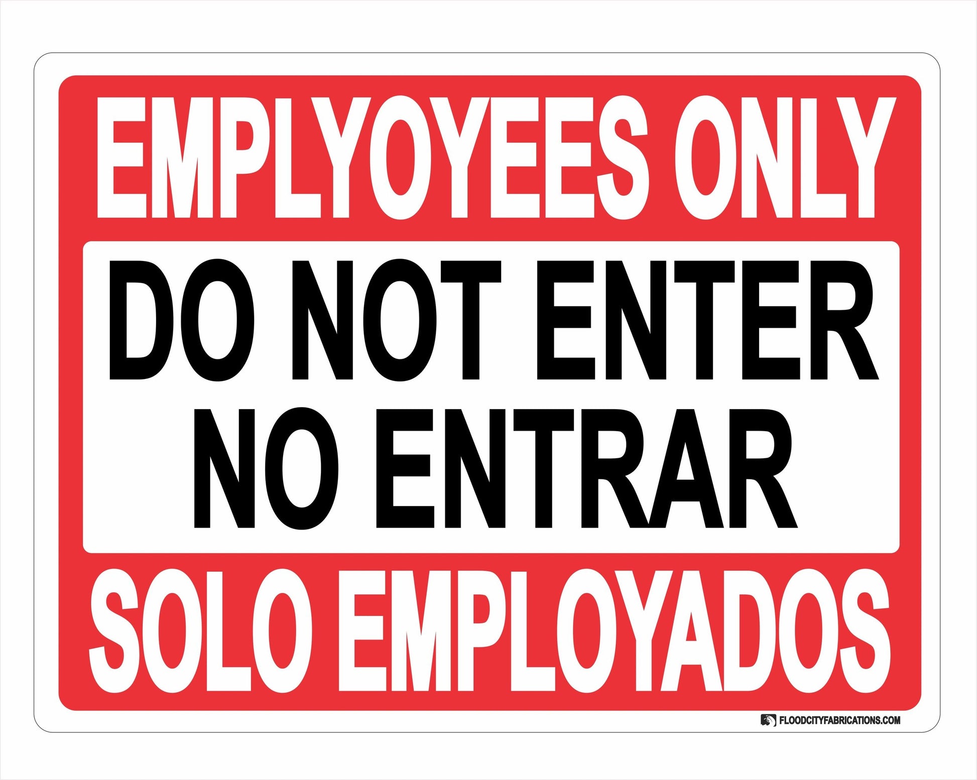 Solo Employados No Entrar Firmar Spanish Employees Only – alternate product view