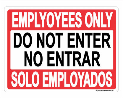 Solo Employados No Entrar Firmar Spanish Employees Only – alternate product view
