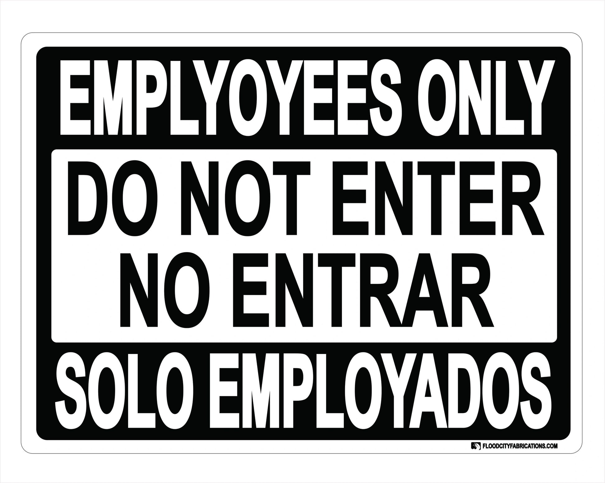 Solo Employados No Entrar Firmar Spanish Employees Only – alternate product view