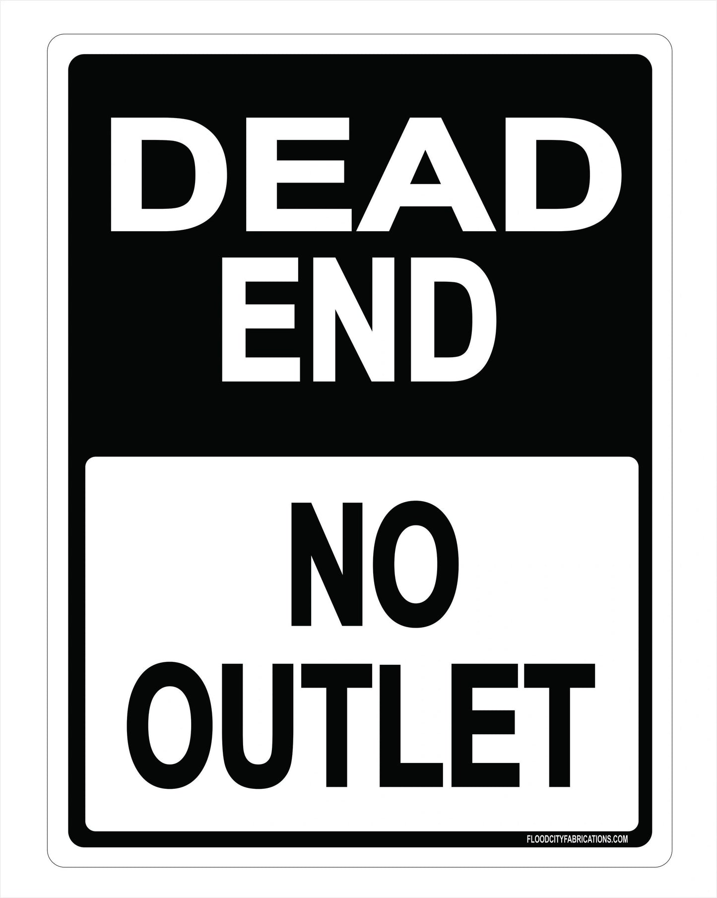 Dead End No Outlet Sign For Driveway Residence Business – alternate product view
