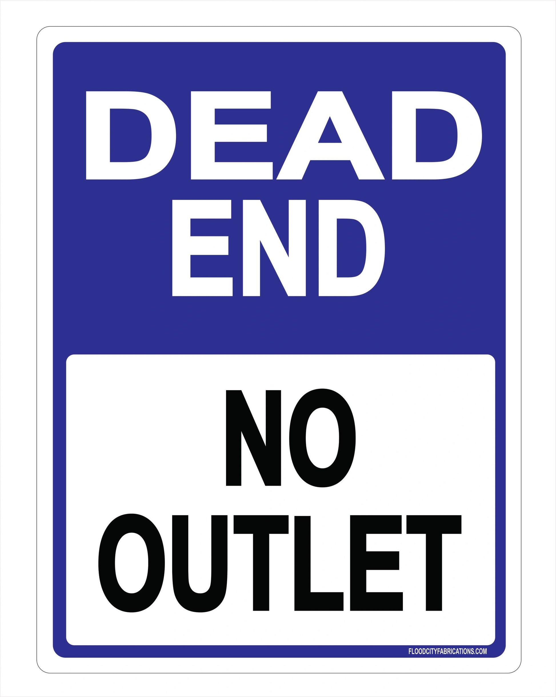 Dead End No Outlet Sign For Driveway Residence Business – alternate product view