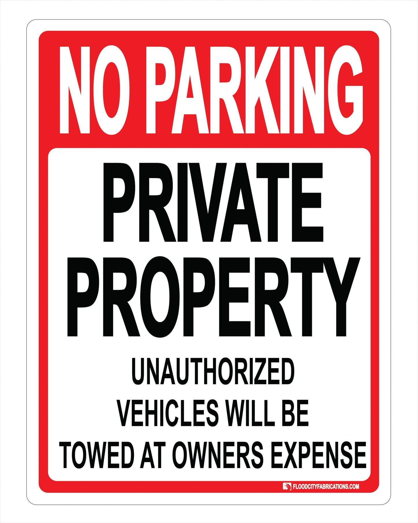 No Parking Private Property Sign Unauthorized Vehicles Will – alternate product view