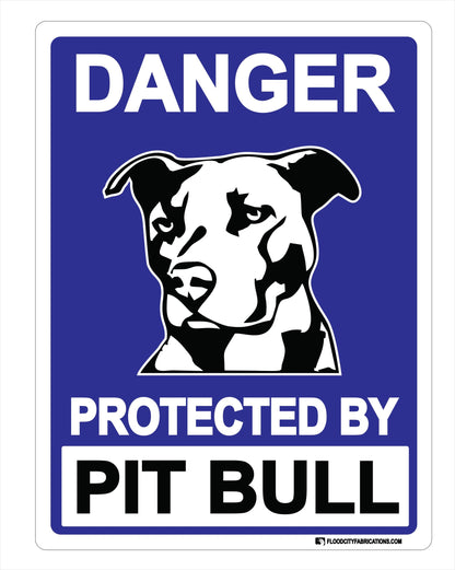 Protected By Pit Bull Sign Danger Beware of Dog – alternate product view