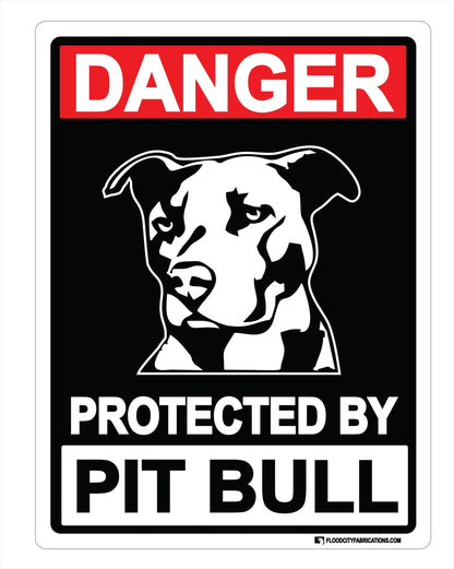 Protected By Pit Bull Sign Danger Beware of Dog – alternate product view