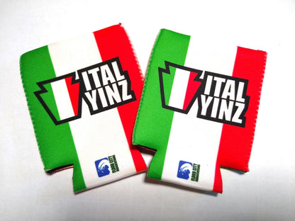 ItalYinz Ital Yinz beverage insulator 2 pack for Yinzers by Flood City Fabrications