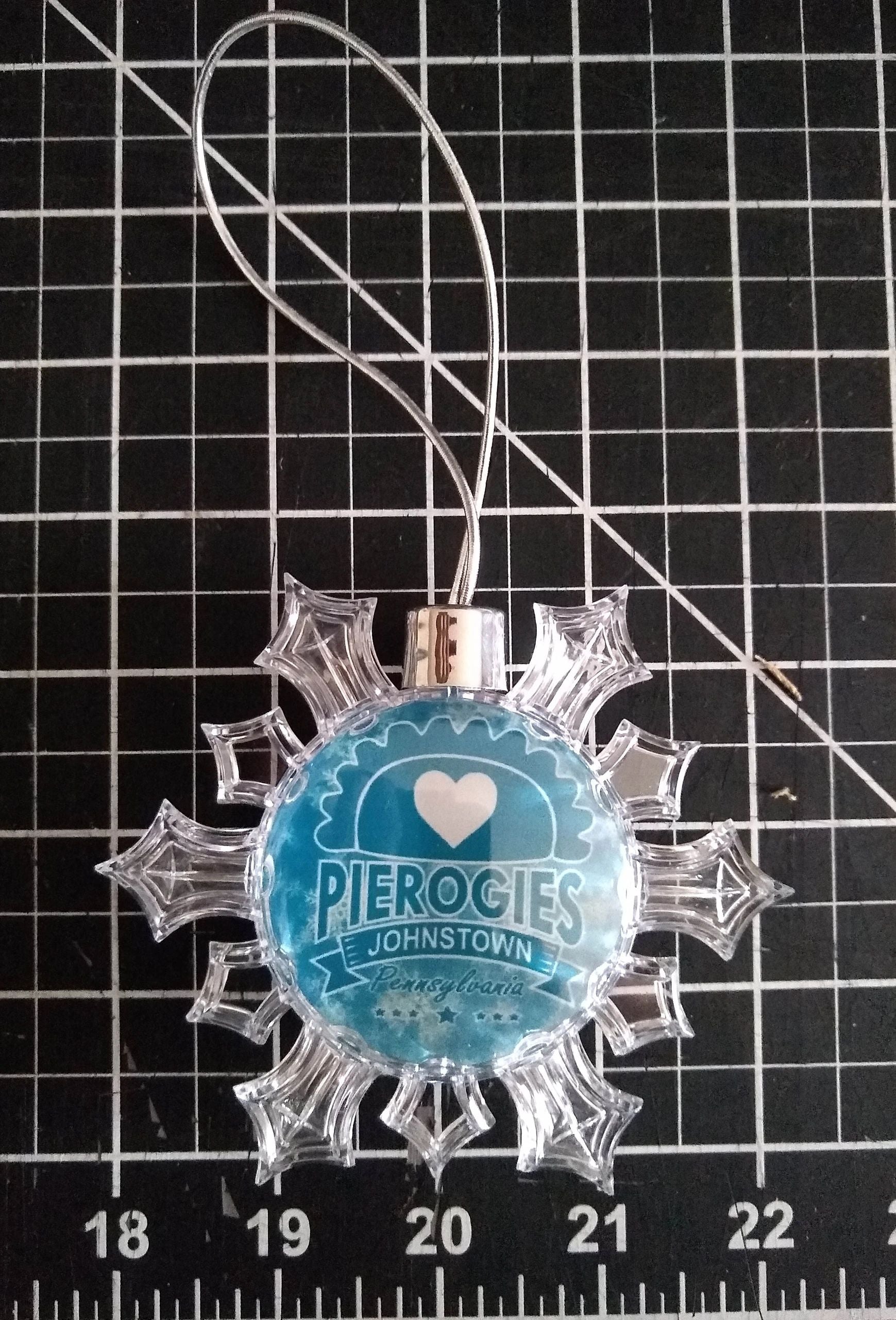I Love Pierogies Christmas Ornament Johnstown, PA – alternate product view