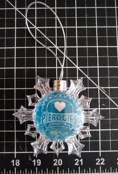 I Love Pierogies Christmas Ornament Johnstown, PA – alternate product view