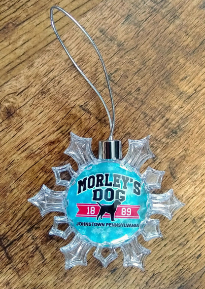 Morley's Dog Johnstown, PA Christmas Snowflake Ornament – alternate product view