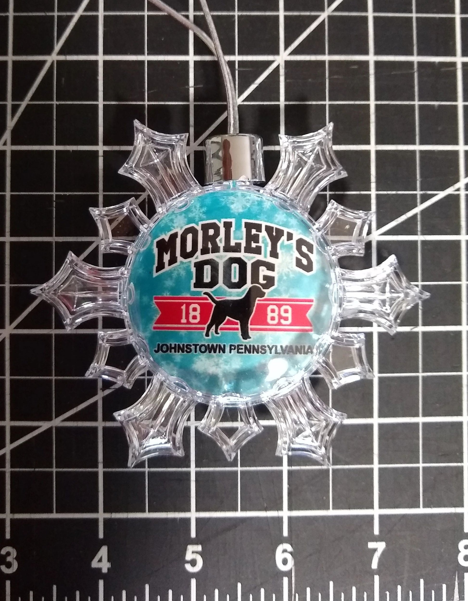 Morley's Dog Johnstown, PA Christmas Snowflake Ornament – alternate product view