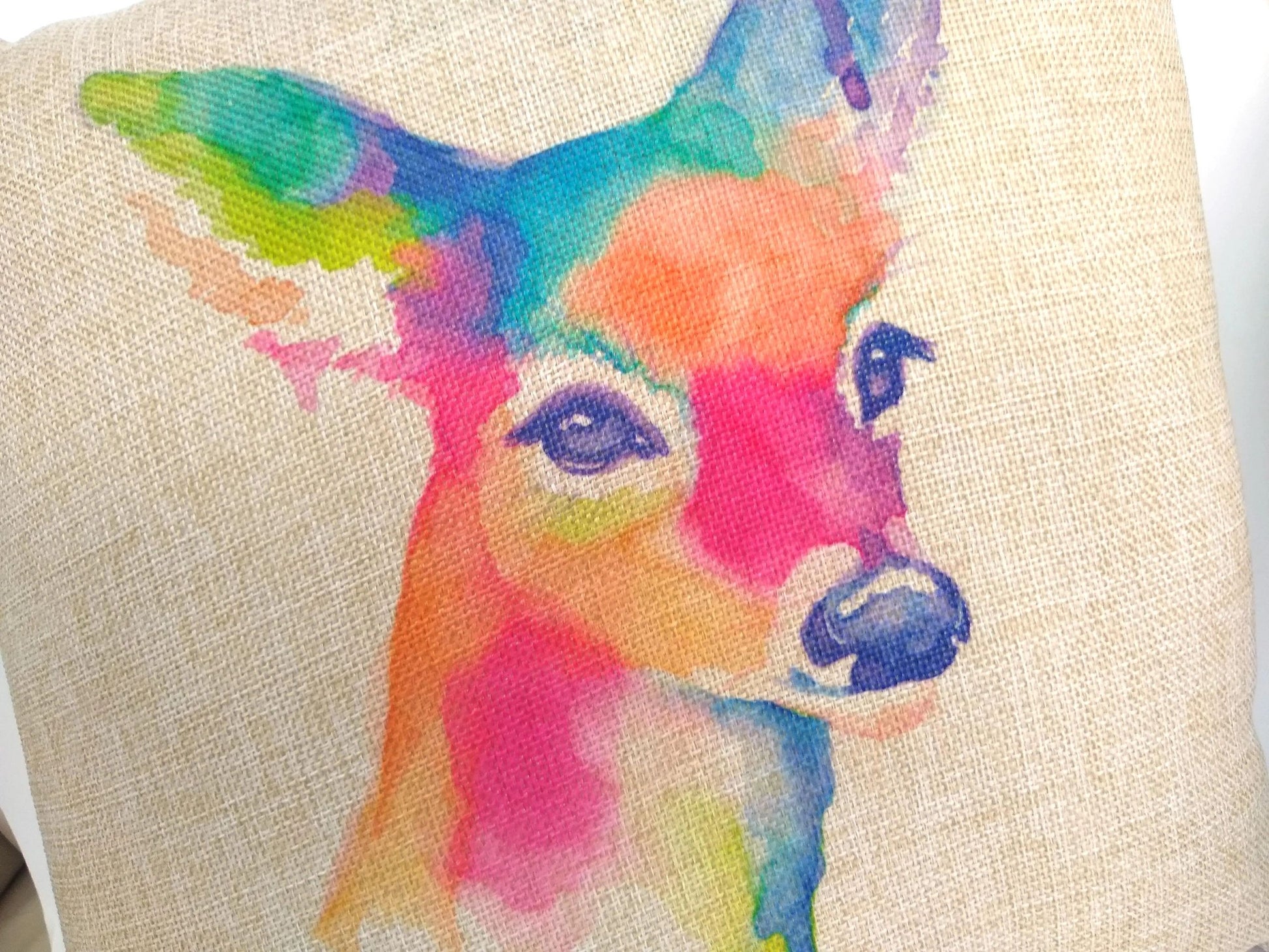 Water Color Deer Pillow – alternate product view