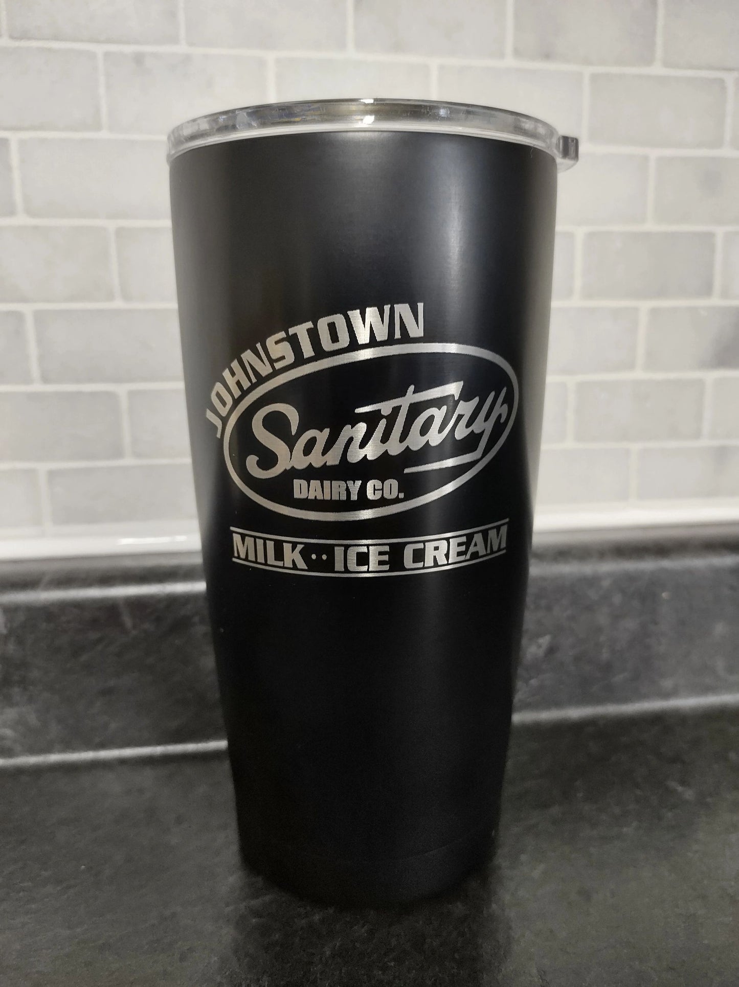 Sanitary Dairy 18.5oz Stainless Steel Tumbler Johnstown PA by Flood City Fabrications