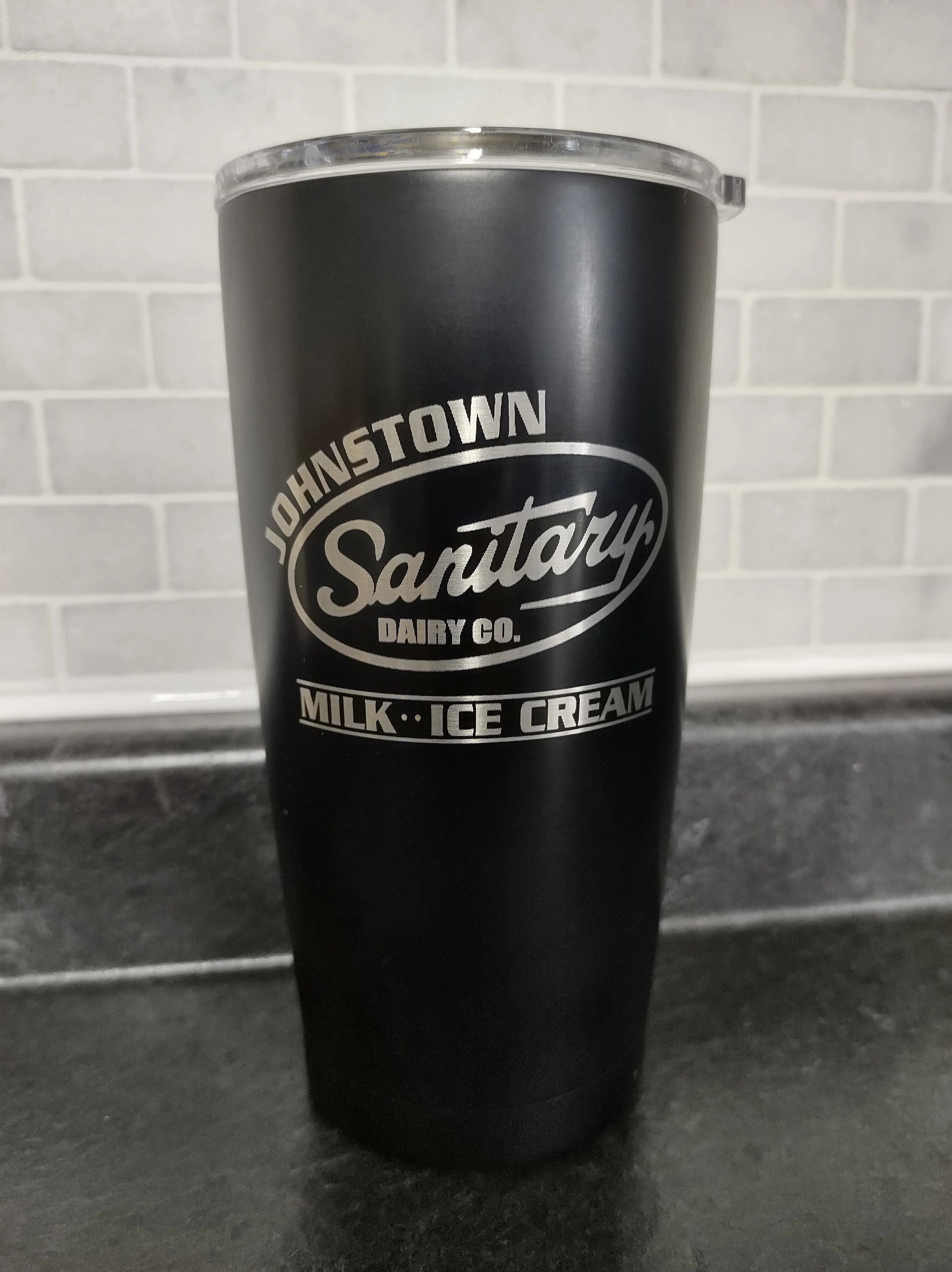 Sanitary Dairy 18.5oz Stainless Steel Tumbler Johnstown PA by Flood City Fabrications