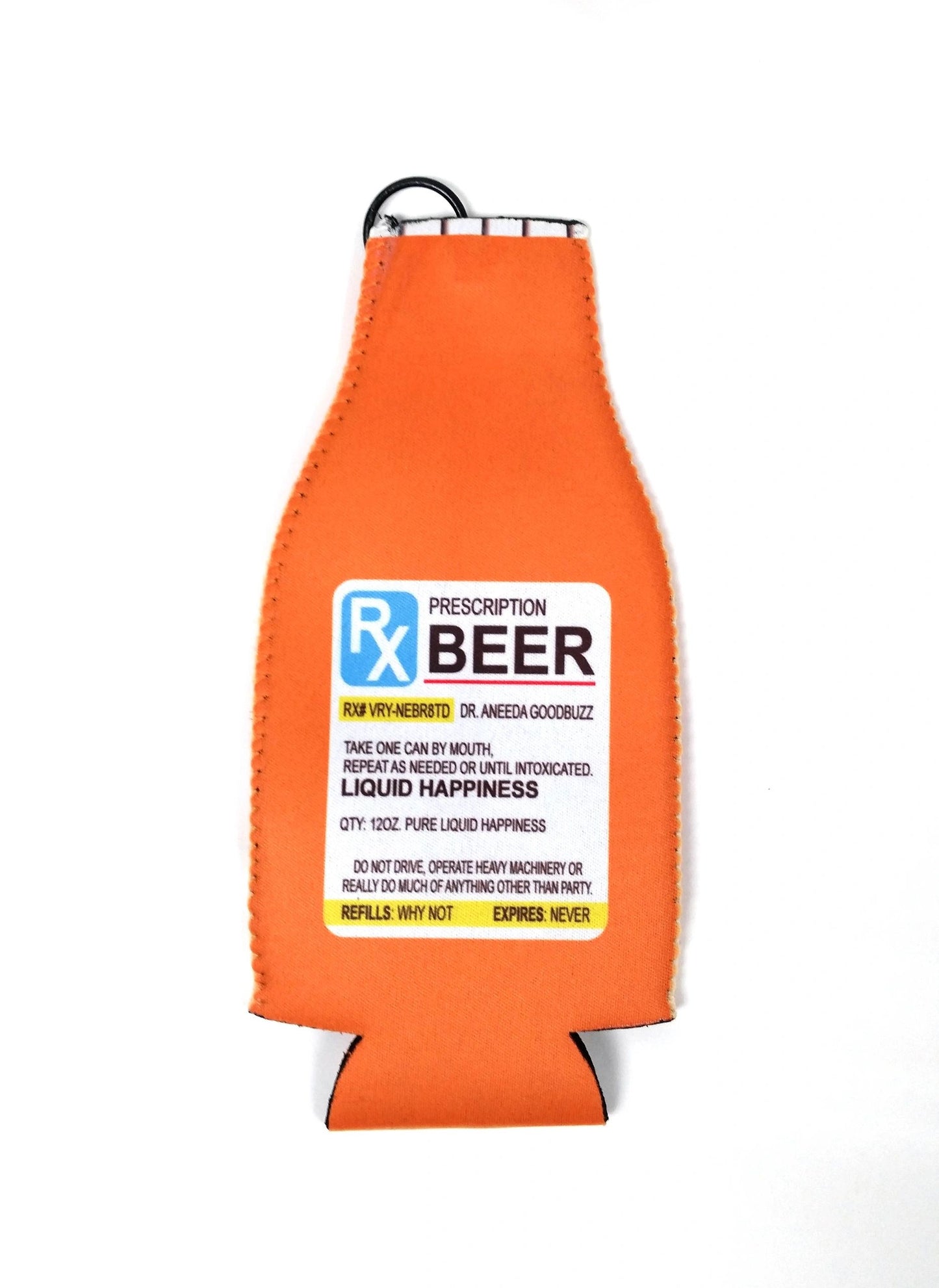 Prescription Beer Bottle Holder Hugger with zipper – alternate product view