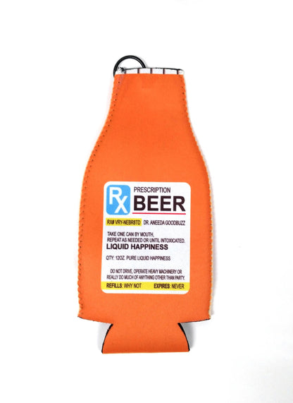 Prescription Beer Bottle Holder Hugger with zipper – alternate product view