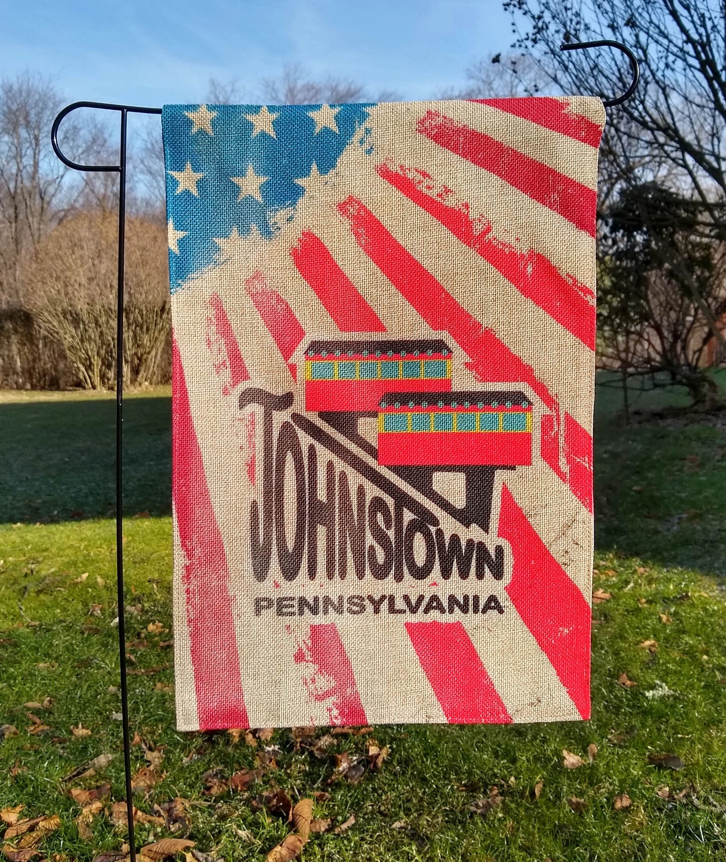 Johnstown PA Inclined Plane Yard Flag by Flood City Fabrications