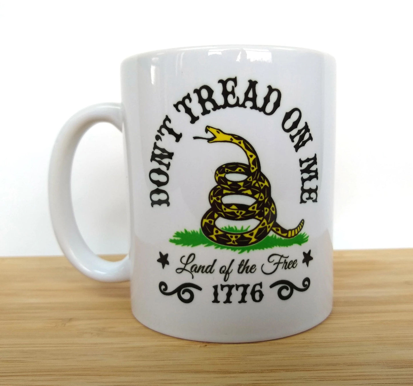 Don't Tread on Me 1776 Land of the Free Coffee Mug by Flood City Fabrications