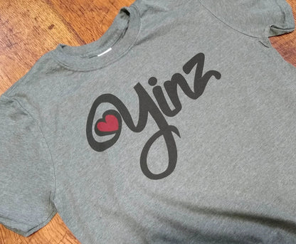 Love Yinz Heart t-shirt for Yinzers – alternate product view