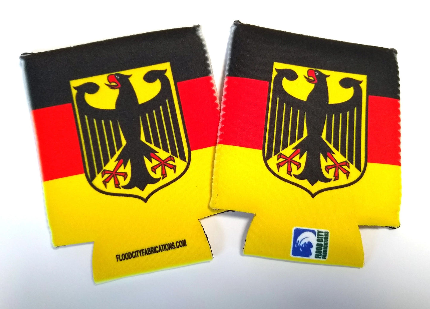 German Crest Flag Beverage Insulator Can Germany 2 pack by Flood City Fabrications