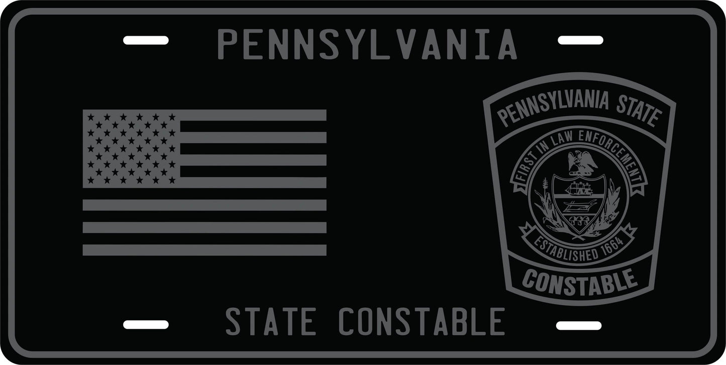 Pennsylvania State Constable License Plate by Flood City Fabrications