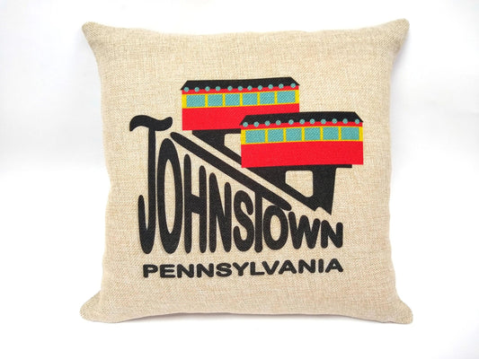 Johnstown, PA Inclined Plane 16" Pillow by Flood City Fabrications